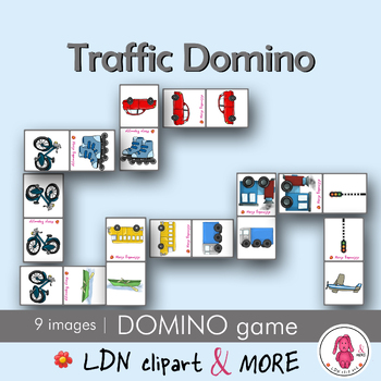 Preview of TRAFFIC Domino game, EAY prep! A fun learning activity, print and play