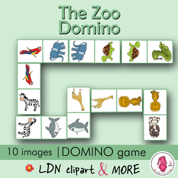 Preview of ZOO Domino game, easy prep! A fun learning activity, print, play and enjoy!