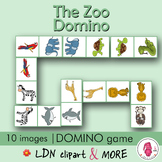 ZOO Domino game, easy prep! A fun learning activity, print