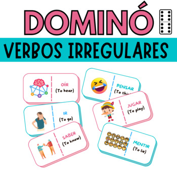 DOMINÓ DOS VERBOS: Verbos em Português - Verbs in Portuguese Domino