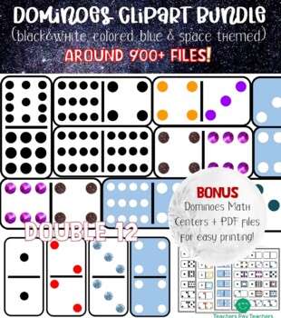 Preview of Dominoes Clip Art Bundle