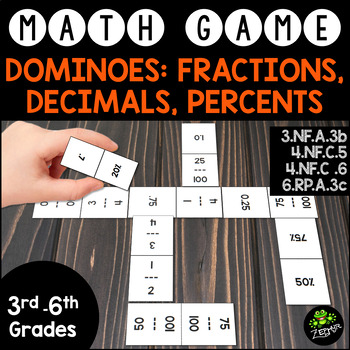 Dominoes: Fractions, Decimals, & Percents {Math Game}
