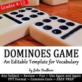 Dominoes Editable Game Template, Traditional AND Digital