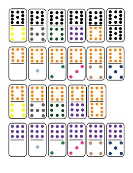 Verdorren Berri paars Dominoes Set of Double 12 Dots (91 domino tiles) by MathWithDelaney