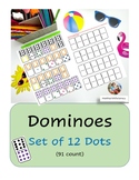 Dominoes Set of Double 12 Dots (91 domino tiles)