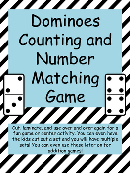 Preview of Dominoes counting and numbers matching game