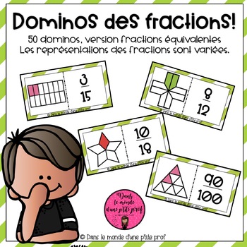 Rainbow fraction dominos-Children's Learning fractions Maths Jeu 