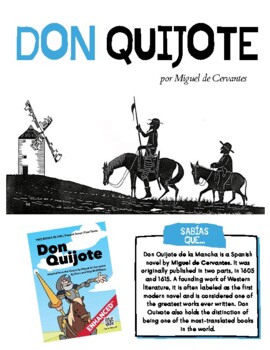 Preview of Don Quijote Reader Supplemental Workbook
