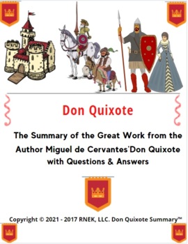 Preview of Don Quixote Lesson:  Cervantes Medieval Knights Chivalry Spain Great Works