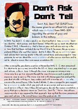Preview of Don't Ask, Don't Tell LGBT History (Part of Multicultural Curriculum Series)