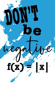 Preview of Don't Be Negative Poster