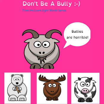 Preview of Don’t Be a Bully  Be Nice