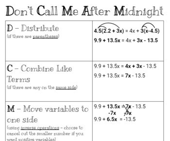 Preview of Don't Call Me After Midnight - Example and Graphic Organizer