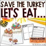 Save the Turkey Writing Prompt and Thanksgiving Craft for 