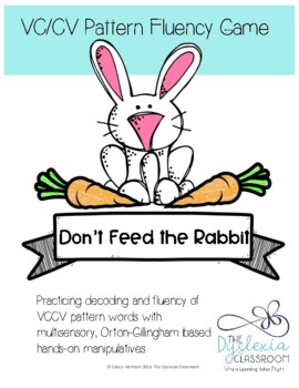 Preview of Don't Feed the Rabbit! Syllable Division Rabbit Game for 2 Syllable words