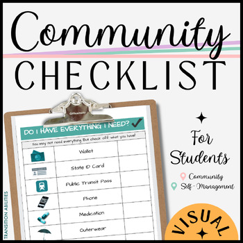 Preview of Don’t Forget My Belongings | Off Campus SPED Visual  | Autism Transition FREEBIE