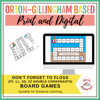 Preview of Don't Forget to FLOSS! (ff, ll, ss, zz board game) | Print & Digital