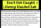 Don’t Get Caught Germy Handed Lab - Germ Glo Hand Washing Lab