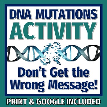 Preview of DNA Mutations Activity Worksheet for Middle School Students PDF and DIGITAL