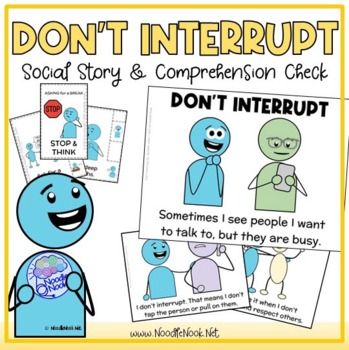 Preview of Don't Interrupt - A Social Story for Problem Behavior & Social Skills (SpEd)