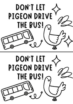 Preview of Don't Let Pigeon Drive the Bus Emergent Reader.