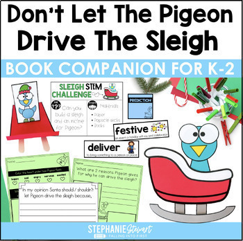 Preview of Don't Let The Pigeon Drive The Sleigh Christmas STEM and Literacy