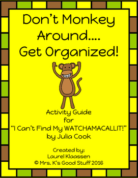 Preview of "I Can't Find My Watchamacallit!"Activity Guide--Don't Monkey Around!