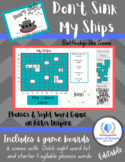 Don't Sink My Ships (Battleship-style): Phonics and Sight 