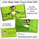 Don't Spread Germs - Little Green Germ Tissue Cover Craft 