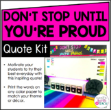 Don't Stop Until You're Proud - Quote Kit