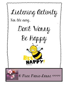 Preview of Don't Worry Be Happy Fill in the blanks
