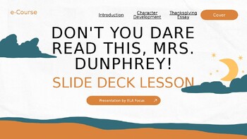 Preview of Don't You Dare Read This, Mrs. Dunphrey- Tish's Thanksgiving