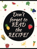 Don't forget to read the recipe!