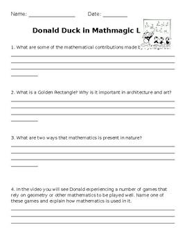 Donald Duck in Mathmagic Land by Mia Cotter TPT