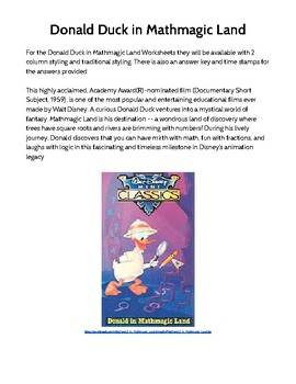 Preview of Donald Duck in Mathmagic Land PDF