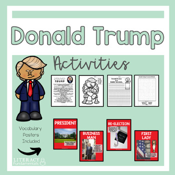 Preview of Donald Trump Activities Close Reading Crafts and More