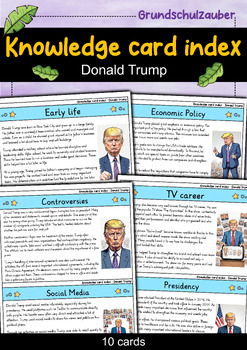 Preview of Donald Trump - Knowledge card index - Famous personalities (English)