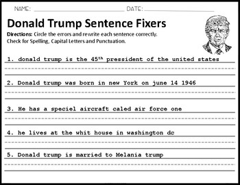 Preview of Donald Trump Sentence Fixers