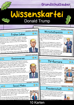 Preview of Donald Trump - Wissenskartei - Berühmte Persönlichkeiten (German)