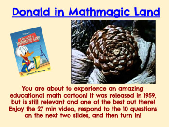 Preview of Donald in MathMagic Land Follow Along Questions