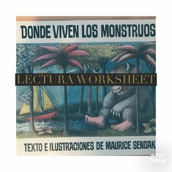 Preview of Donde viven los monstruos- Wildthings Live- Maurice Sendak -Worksheet in Spanish