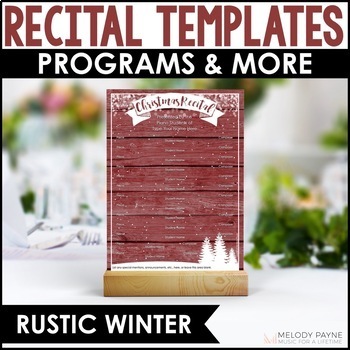 Preview of Done For You Piano Recital Templates - Programs, Certificates, & More - Winter