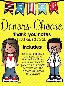 Preview of Donors Choose Thank You Packet