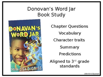 Preview of Donovan's Word Jar Book Study