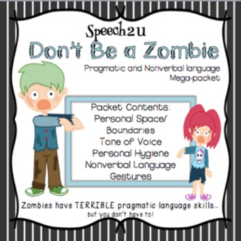 Preview of Pragmatic and Nonverbal Language, Social Skills: Zombie themed