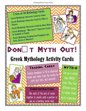 Don't Myth Out! - Greek Mythology Activity Cards