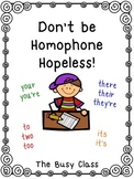 Don't be Homophone Hopeless!