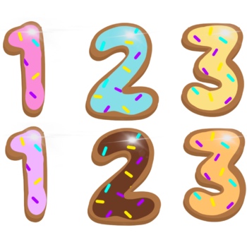 Preview of Donut 0-9 Numbers Clipart - Personal Use
