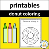 Donut Coloring Pages