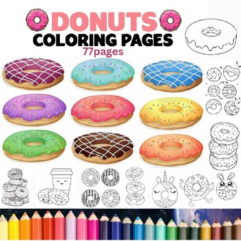 25+ Unicorn Doughnut Coloring Pages